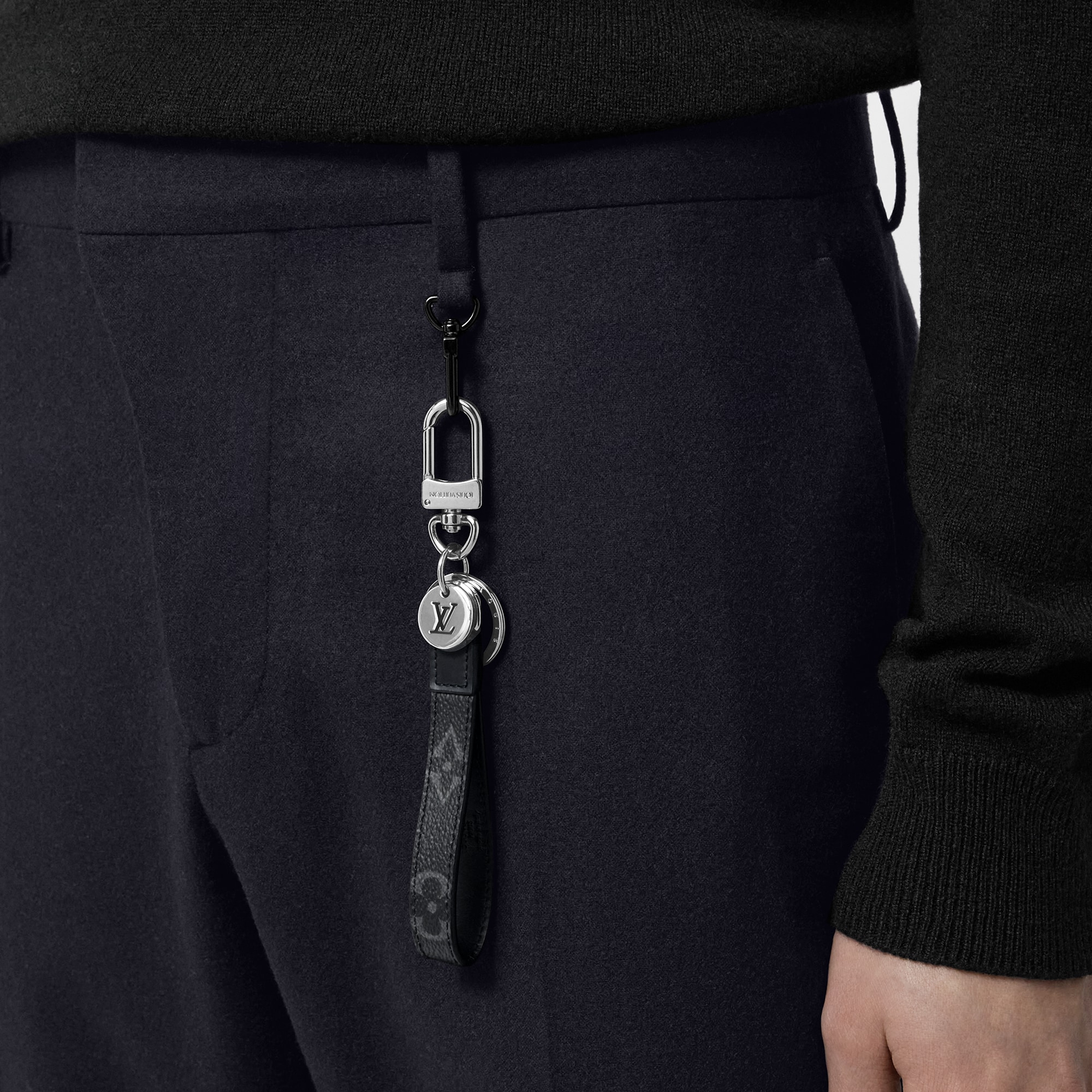 Dragonne Bag Charm & Key Holder Luxury S00 Blue LOUIS VUITTON